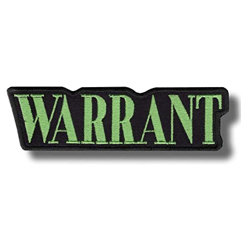Aufnäher mit Aufschrift "Warrant Band", bestickt, zum Aufbügeln von JJTEXTIX