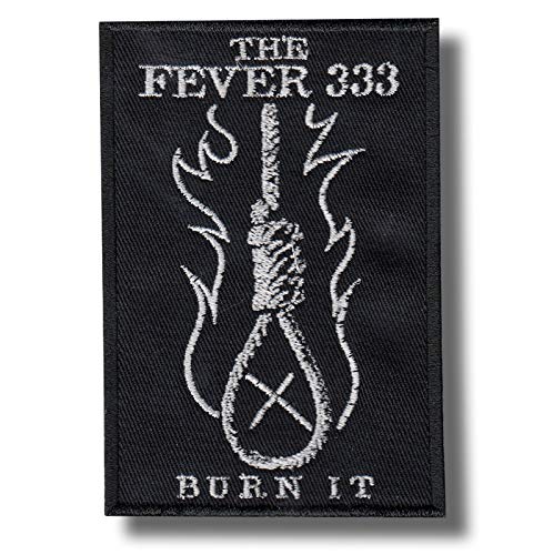 JJTEXTIX Fever Burn It Aufnäher zum Aufbügeln: 1 Stück, Rechteckig, Aufbügel-Appliqué-Patch, Aufnäher, Patch von JJTEXTIX