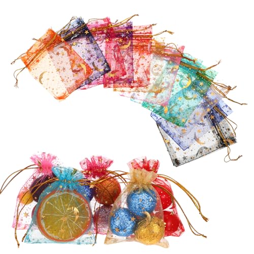 JJUNW 120 Stück Organzasäckchen, 10 Farben Organzabeutel mit Kordelzug, 9x7cm Geschenksäckchen Kleine Säckchen für Hochzeiten Süßigkeiten Schmuck Kristalle Geburtstage Gastgeschenke Bastelarbeiten JJUNW 120 Stück Organzasäckchen, 10 Farben Organzabeutel mit Kordelzug, 9x7cm Geschenksäckchen Kleine Säckchen für Hochzeiten Süßigkeiten Schmuck Kristalle Geburtstage Gastgeschenke Bastelarbeiten von JJUNW