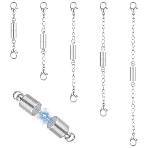 JJUNW 5Stück Magnetische Armbandverschlüsse, Kettenverlängerung, Halskette Ketten Verlängerung Schmuck Sicherheit Magnetische Verschlüsse für DIY Schmuckherstellung JJUNW 5Stück Magnetische Armbandverschlüsse, Kettenverlängerung, Halskette Ketten Verlängerung Schmuck Sicherheit Magnetische Verschlüsse für DIY Schmuckherstellung von JJUNW