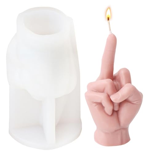 Mittelfingerförmige Silikon-Kerzenformen, 3D Mittelfinger Kerzenform Silikon, Handgemachtes Kerzenherstellung Set, Epoxidharz DIY Formen für Herstellung Kerzen, Aromasteinen, Schokolade, Seife Mittelfingerförmige Silikon-Kerzenformen, 3D Mittelfinger Kerzenform Silikon, Handgemachtes Kerzenherstellung Set, Epoxidharz DIY Formen für Herstellung Kerzen, Aromasteinen, Schokolade, Seife von JJYHEHOT