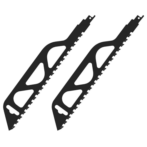 2 Stück Säbelsägeblätter, Säbelsägeblatt, Ziegelsägeblatt, Säbelsägeblatt, Hartmetall, zum Schneiden von Holz, Metall, Beton und Ziegel (305 mm) von JJZGPP