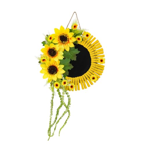 Sonnenblumen-Türhänger, 35,6 cm, künstlicher Sonnenblumenkranz, Bauernhaus-Wanddekoration für Haustür, Frühling, Sommer, Herbst, Heimdekoration Sonnenblumen-Türhänger, 35,6 cm, künstlicher Sonnenblumenkranz, Bauernhaus-Wanddekoration für Haustür, Frühling, Sommer, Herbst, Heimdekoration von JJaydaily