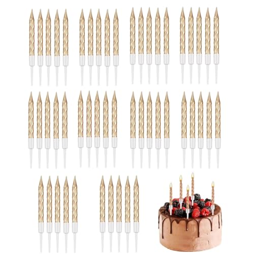 JJiaoLinin Geburtstagskerzen Kuchenkerzen mit Halterung Spiral Kuchen Kerzen,50 Stück Spiral Kuchen Kerzen Metallisch Kuchen Cupcake Kerzen Kurze Dünne Kuchen Kerzen für Torten Dekoration,Champagner JJiaoLinin Geburtstagskerzen Kuchenkerzen mit Halterung Spiral Kuchen Kerzen,50 Stück Spiral Kuchen Kerzen Metallisch Kuchen Cupcake Kerzen Kurze Dünne Kuchen Kerzen für Torten Dekoration,Champagner von JJiaoLinin