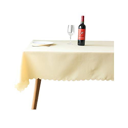 JK Home Rechteckige Tischdecke, hellgelb, 140 x 157 cm, Tischdecke, Picknick-Tischdecken aus waschbarem Polyester von JK Home