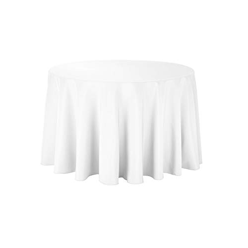 JK Home Tischdecke, rund, Polyester, 335 cm, Weiß von JK Home