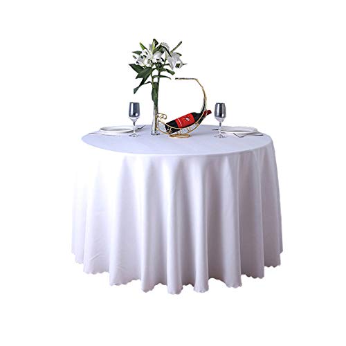JK Home Tischdecke, rund, Polyester, 340 cm, Weiß von JK Home