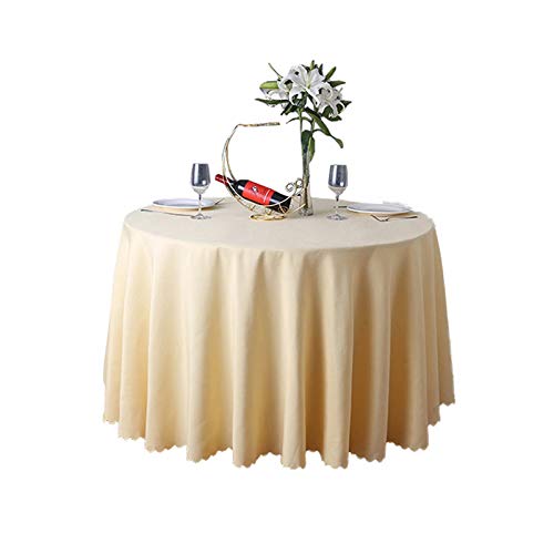 JK Home Tischdecke, rund, Polyester, einfarbig, 280 cm, Beige von JK Home