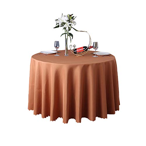 JK Home Tischdecke, rund, Polyester, einfarbig, für Hochzeiten, Banketts, 200 cm von JK Home
