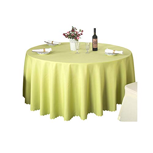 JK Home Tischdecke, rund, Polyester, robust, für Hochzeit, Bankett, 200 cm, Grasgrün von JK Home