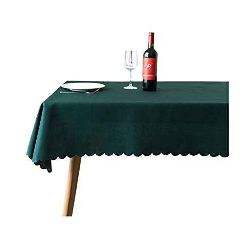 JK Home Tischdecke aus festem Polyester, für rechteckige Tische, Restaurant, Bankett, dunkelgrün, 120 x 160 cm von JK Home