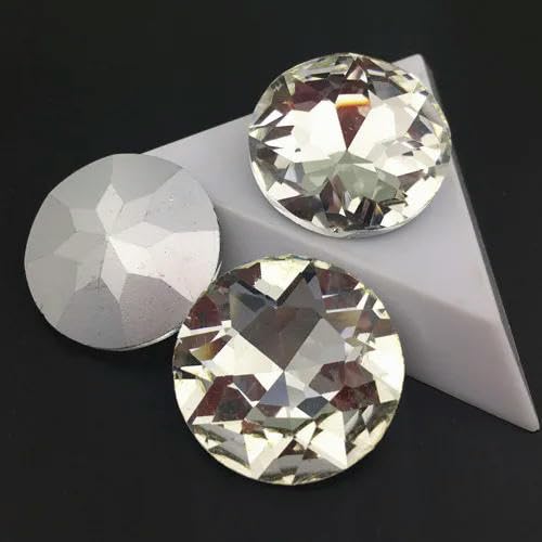 8 10 12 14 16 25 27 mm, runder Baoshihua-Glasstein, spitze Rückseite, flache Oberseite, Strass-Klar, 25 mm, 7 Stück 8 10 12 14 16 25 27 mm, runder Baoshihua-Glasstein, spitze Rückseite, flache Oberseite, Strass-Klar, 25 mm, 7 Stück von JKDSAO