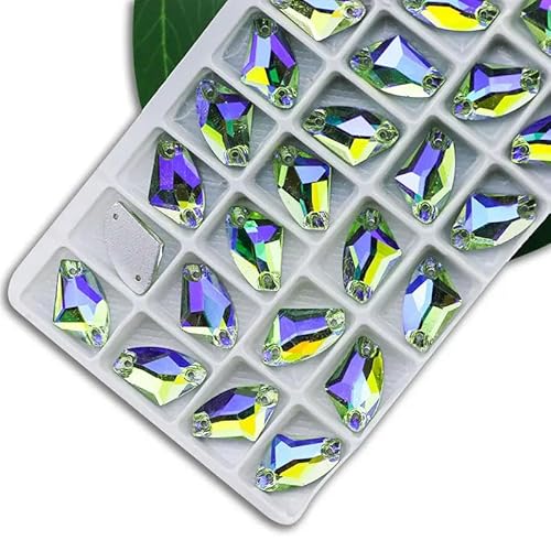 Alle Größen Strasssteine zum Aufnähen, AB-Nähsteine, 2 Löcher, Kleidung, DIY-Herstellung, Helles Peridot AB, 16 x 27 mm, 12 Stück Alle Größen Strasssteine zum Aufnähen, AB-Nähsteine, 2 Löcher, Kleidung, DIY-Herstellung, Helles Peridot AB, 16 x 27 mm, 12 Stück von JKDSAO