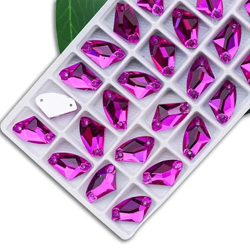 Strasssteine zum Aufnähen, alle Größen, AB-Nähsteine, 2 Löcher, Kleidung, DIY-Herstellung, Rosarot, 9 x 14 mm, 48 Stück Strasssteine zum Aufnähen, alle Größen, AB-Nähsteine, 2 Löcher, Kleidung, DIY-Herstellung, Rosarot, 9 x 14 mm, 48 Stück von JKDSAO