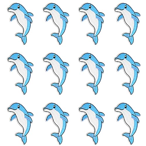 JKJF 12 Stück Delphin Patches Delfin Aufbügeln Bügelbild Dolphin Aufnäher Applikation Meerestiere Stickerei Patches für Kleidung Rucksack Schuhe Jacke Jeans Hut Kleid JKJF 12 Stück Delphin Patches Delfin Aufbügeln Bügelbild Dolphin Aufnäher Applikation Meerestiere Stickerei Patches für Kleidung Rucksack Schuhe Jacke Jeans Hut Kleid von JKJF