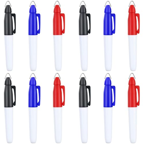 JKJF 12 Stücke Golfball Markierungs Feder Mini Permanent Marker mit Kappenclips Golfball Marker für Schule Büro Schreibwaren Outdoor Aktivitäten – Schwarze Blau Rot JKJF 12 Stücke Golfball Markierungs Feder Mini Permanent Marker mit Kappenclips Golfball Marker für Schule Büro Schreibwaren Outdoor Aktivitäten – Schwarze Blau Rot von JKJF