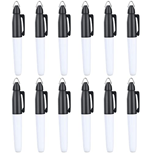 JKJF 12 Stücke Golfball Markierungs Feder Mini Permanent Marker mit Kappenclips Golfball Marker für Schule Büro Schreibwaren Outdoor Aktivitäten - Schwarze JKJF 12 Stücke Golfball Markierungs Feder Mini Permanent Marker mit Kappenclips Golfball Marker für Schule Büro Schreibwaren Outdoor Aktivitäten - Schwarze von JKJF