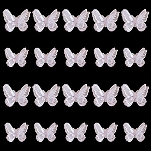 JKJF 20 Stück Doppelschichten Schmetterling Organza Patches Spitze Schmetterling Applikationen Schmetterling Nähen Aufnäher für DIY Handwerk Kleidung Gardine Tischtuch Taschen Schal – Weiß 2 Größen JKJF 20 Stück Doppelschichten Schmetterling Organza Patches Spitze Schmetterling Applikationen Schmetterling Nähen Aufnäher für DIY Handwerk Kleidung Gardine Tischtuch Taschen Schal – Weiß 2 Größen von JKJF