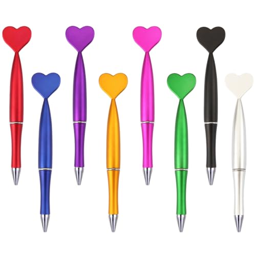 JKJF 8 Stück Herzform Kugelschreiber Herzförmige Gel Stift Drehbar Herz Gel Ink Pen Gelschreiber Tintenroller Stift für Schule Büro Schreibwaren - 1,0 mm Schwarze JKJF 8 Stück Herzform Kugelschreiber Herzförmige Gel Stift Drehbar Herz Gel Ink Pen Gelschreiber Tintenroller Stift für Schule Büro Schreibwaren - 1,0 mm Schwarze von JKJF