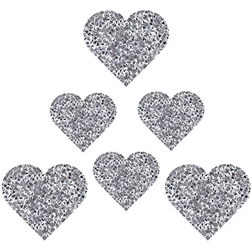 JKJF Liebe Herzform Aufnäher Strass Patches Wärmeübertragung Applique für Kleidung Jeans Jacken Hüte Rucksäcke Schuhe - 6 Stück 2 Größen JKJF Liebe Herzform Aufnäher Strass Patches Wärmeübertragung Applique für Kleidung Jeans Jacken Hüte Rucksäcke Schuhe - 6 Stück 2 Größen von JKJF