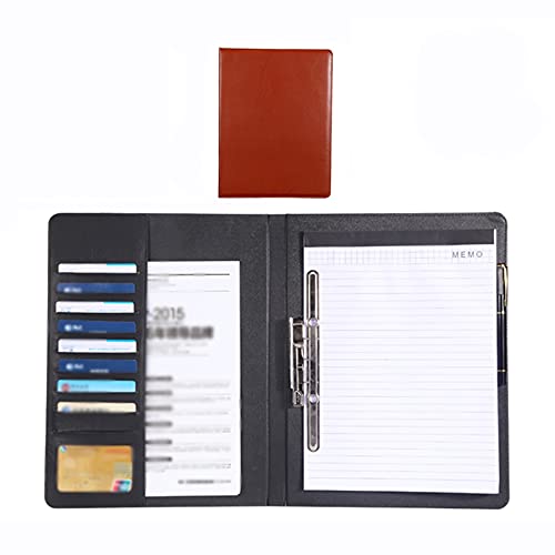 Aktenordner, A4, einfacher Ordner, großes multifunktionales Klemmbrett, mehrfarbig, Leder, Ordner mit Stifteinsatz, Geschäftstreffen, 2 Packungen, Fächermappe, Braun Aktenordner, A4, einfacher Ordner, großes multifunktionales Klemmbrett, mehrfarbig, Leder, Ordner mit Stifteinsatz, Geschäftstreffen, 2 Packungen, Fächermappe, Braun von JKJZSALJ