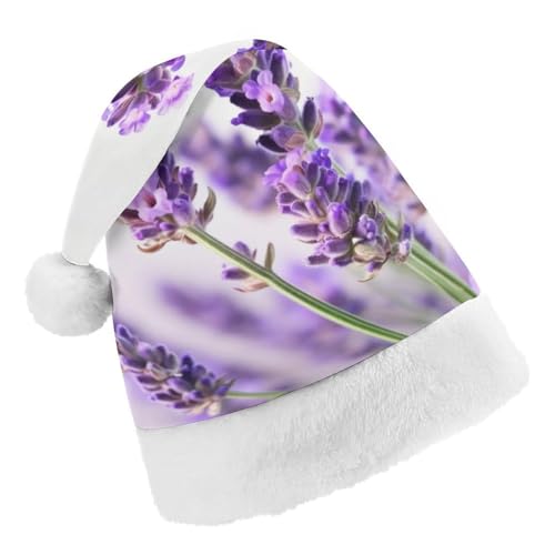 JKLPOMN Weihnachtsmütze für Kinder, weiche und bequeme Weihnachtsmütze, Lavendelblüte, bedruckt, niedlich, verdickt, geeignet für Erwachsene, Männer, Frauen, Weihnachtsfeier, Neujahrsparty-Zubehör und JKLPOMN Weihnachtsmütze für Kinder, weiche und bequeme Weihnachtsmütze, Lavendelblüte, bedruckt, niedlich, verdickt, geeignet für Erwachsene, Männer, Frauen, Weihnachtsfeier, Neujahrsparty-Zubehör und von JKLPOMN