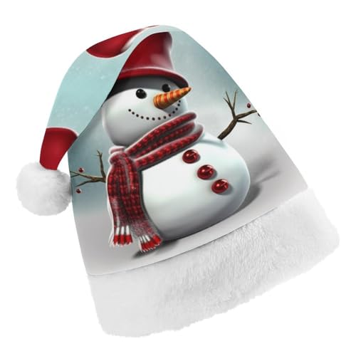 JKLPOMN Weihnachtsmütze für Kinder, weiche und bequeme Weihnachtsmütze, Schneemann, bedruckt, niedlich, verdickt, geeignet für Erwachsene, Männer, Frauen, Weihnachtsfeier, Neujahrsparty-Zubehör und JKLPOMN Weihnachtsmütze für Kinder, weiche und bequeme Weihnachtsmütze, Schneemann, bedruckt, niedlich, verdickt, geeignet für Erwachsene, Männer, Frauen, Weihnachtsfeier, Neujahrsparty-Zubehör und von JKLPOMN
