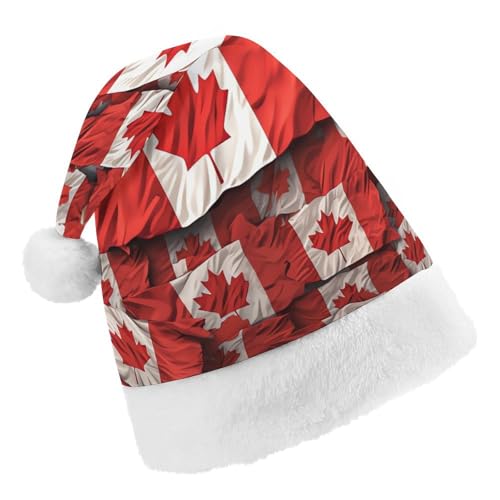 JKLPOMN Weihnachtsmütze für Kinder, weiche und bequeme Weihnachtsmütze, kanadische Flagge, bedruckt, niedlich, verdickt, geeignet für Erwachsene, Männer, Frauen, Weihnachtsfeier, Neujahrsparty-Zubehör JKLPOMN Weihnachtsmütze für Kinder, weiche und bequeme Weihnachtsmütze, kanadische Flagge, bedruckt, niedlich, verdickt, geeignet für Erwachsene, Männer, Frauen, Weihnachtsfeier, Neujahrsparty-Zubehör von JKLPOMN