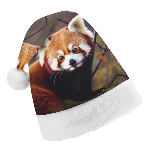 JKLPOMN Weihnachtsmütze für Kinder, weiche und bequeme Weihnachtsmütze, roter Panda-Druck, niedlich, verdickt, geeignet für Erwachsene, Männer, Frauen, Weihnachtsfeier, Neujahrsparty-Zubehör und JKLPOMN Weihnachtsmütze für Kinder, weiche und bequeme Weihnachtsmütze, roter Panda-Druck, niedlich, verdickt, geeignet für Erwachsene, Männer, Frauen, Weihnachtsfeier, Neujahrsparty-Zubehör und von JKLPOMN