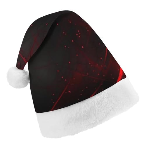 JKLPOMN Weihnachtsmütze für Kinder, weiche und bequeme Weihnachtsmütze, schwarzer und roter Hintergrund, bedruckt, niedlich, verdickt, geeignet für Erwachsene, Männer, Frauen, Weihnachtsfeier, JKLPOMN Weihnachtsmütze für Kinder, weiche und bequeme Weihnachtsmütze, schwarzer und roter Hintergrund, bedruckt, niedlich, verdickt, geeignet für Erwachsene, Männer, Frauen, Weihnachtsfeier, von JKLPOMN