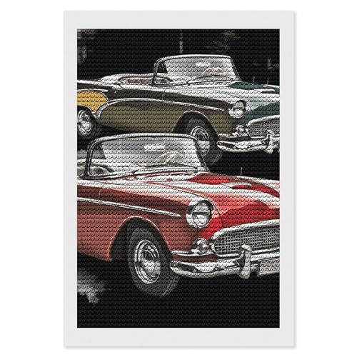 JKLQWH Oldfashioned Diamond Painting Kit für Erwachsene und Anfänger, Diamant-Kunst-Set, Wandkunst, DIY-Voll-Rundbohrer-Punkt-Malerei-Kits für Heimdekoration, 20,3 x 30,5 cm von JKLQWH