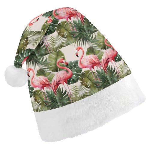 JKLQWH Weihnachtsmütze, Weihnachtsmütze, Partyhut mit Flamingo-Palmen, Blatt, Weihnachtsmannmütze für Erwachsene, Uni, klassische Weihnachtsmannmütze, extra dick, Weihnachtsmütze, Wintermütze, JKLQWH Weihnachtsmütze, Weihnachtsmütze, Partyhut mit Flamingo-Palmen, Blatt, Weihnachtsmannmütze für Erwachsene, Uni, klassische Weihnachtsmannmütze, extra dick, Weihnachtsmütze, Wintermütze, von JKLQWH