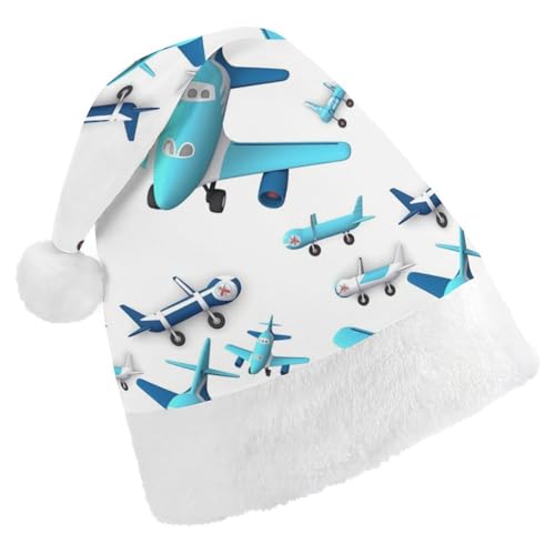 JKLQWH Weihnachtsmütze, Weihnachtsmütze, Partyhut mit Flugzeug-Weihnachtsmannmütze für Erwachsene, Uni, klassische Weihnachtsmannmütze, extra dick, Weihnachtsmütze, Wintermütze, Neujahr, festliche JKLQWH Weihnachtsmütze, Weihnachtsmütze, Partyhut mit Flugzeug-Weihnachtsmannmütze für Erwachsene, Uni, klassische Weihnachtsmannmütze, extra dick, Weihnachtsmütze, Wintermütze, Neujahr, festliche von JKLQWH