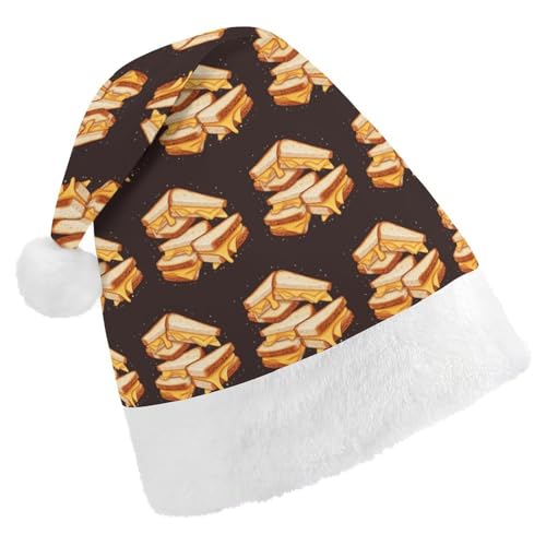 JKLQWH Weihnachtsmütze, Weihnachtsmütze, Partyhut mit Käsesandwiches, Weihnachtsmannmütze für Erwachsene, Uni, klassische Weihnachtsmannmütze, extra dick, Wintermütze, Neujahr, festliche Party, JKLQWH Weihnachtsmütze, Weihnachtsmütze, Partyhut mit Käsesandwiches, Weihnachtsmannmütze für Erwachsene, Uni, klassische Weihnachtsmannmütze, extra dick, Wintermütze, Neujahr, festliche Party, von JKLQWH