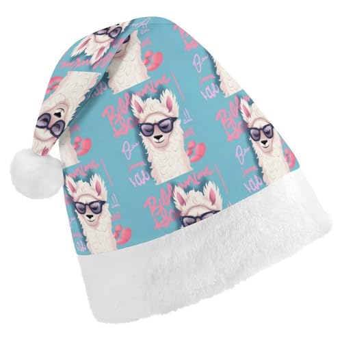 JKLQWH Weihnachtsmütze, Weihnachtsmütze, Partyhut mit coolem Liama-Weihnachtsmannhut für Erwachsene, Uni, klassische Weihnachtsmannmütze, extra dick, Weihnachtsmütze, Wintermütze, Neujahr, JKLQWH Weihnachtsmütze, Weihnachtsmütze, Partyhut mit coolem Liama-Weihnachtsmannhut für Erwachsene, Uni, klassische Weihnachtsmannmütze, extra dick, Weihnachtsmütze, Wintermütze, Neujahr, von JKLQWH