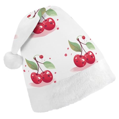 JKLQWH Weihnachtsmütze, Weihnachtsmütze, Partyhut mit süßer Kirsche, für Erwachsene, Uni, klassische Weihnachtsmannmütze, extra dick, Weihnachtsfeiertagsmütze, Wintermütze, Neujahr, festliche JKLQWH Weihnachtsmütze, Weihnachtsmütze, Partyhut mit süßer Kirsche, für Erwachsene, Uni, klassische Weihnachtsmannmütze, extra dick, Weihnachtsfeiertagsmütze, Wintermütze, Neujahr, festliche von JKLQWH