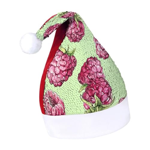 JKLQWH Weihnachtsmütze mit Pailletten, mit Pfirsich-Himbeer-Muster, lustige Weihnachtsmütze, Weihnachtsgeschenke für Damen und Herren, Anzug für Familie, Weihnachten, Silvester, Festival, Party, JKLQWH Weihnachtsmütze mit Pailletten, mit Pfirsich-Himbeer-Muster, lustige Weihnachtsmütze, Weihnachtsgeschenke für Damen und Herren, Anzug für Familie, Weihnachten, Silvester, Festival, Party, von JKLQWH