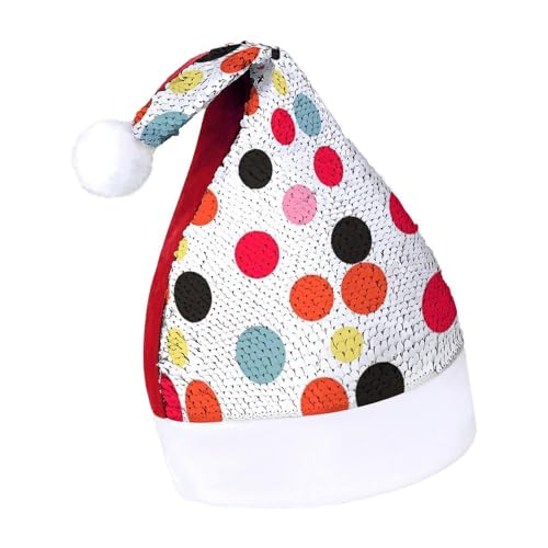 JKLQWH Weihnachtsmütze mit Pailletten, mit Punkten, lustige Weihnachtsmütze, Weihnachtsgeschenk, für Damen und Herren, Anzug für Familie, Weihnachten, Silvester, Festival, Party, Kostüm JKLQWH Weihnachtsmütze mit Pailletten, mit Punkten, lustige Weihnachtsmütze, Weihnachtsgeschenk, für Damen und Herren, Anzug für Familie, Weihnachten, Silvester, Festival, Party, Kostüm von JKLQWH
