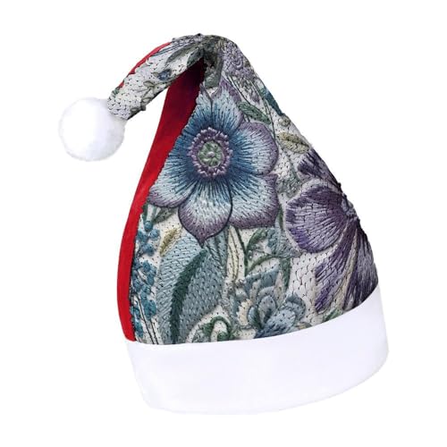 JKLQWH Weihnachtsmütze mit Pailletten, mit blau-violetten Blumen, lustige Weihnachtsmütze, Weihnachtsgeschenke für Damen und Herren, Anzug für Familie, Weihnachten, Silvester, Festival, Party, Kostüm JKLQWH Weihnachtsmütze mit Pailletten, mit blau-violetten Blumen, lustige Weihnachtsmütze, Weihnachtsgeschenke für Damen und Herren, Anzug für Familie, Weihnachten, Silvester, Festival, Party, Kostüm von JKLQWH
