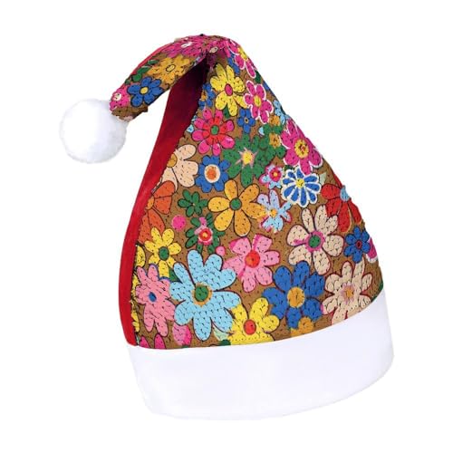 JKLQWH Weihnachtsmütze mit Pailletten, mit hellen Blumenstil, lustige Weihnachtsmütze, Weihnachtsgeschenke für Damen und Herren, Anzug für Familie, Weihnachten, Silvester, Festival, Party, Kostüm JKLQWH Weihnachtsmütze mit Pailletten, mit hellen Blumenstil, lustige Weihnachtsmütze, Weihnachtsgeschenke für Damen und Herren, Anzug für Familie, Weihnachten, Silvester, Festival, Party, Kostüm von JKLQWH