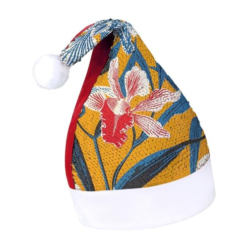 JKLQWH Weihnachtsmütze mit Pailletten, senfgelbes Muster, lustige Weihnachtsmütze, Weihnachtsgeschenke für Damen und Herren, Anzug für Familie, Weihnachten, Silvester, Festival, Party, Kostüm JKLQWH Weihnachtsmütze mit Pailletten, senfgelbes Muster, lustige Weihnachtsmütze, Weihnachtsgeschenke für Damen und Herren, Anzug für Familie, Weihnachten, Silvester, Festival, Party, Kostüm von JKLQWH