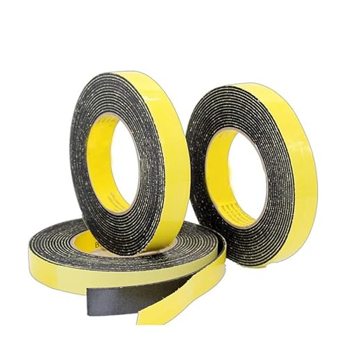 JKODE 1 Stück EVA-Klebeband aus schwarzem Schaumgummi mit starker Haftung – Antikollisions-Dichtungsstreifen – 1/2/3 mm dick – 5/10 m Länge(15mmX2mmX5m) von JKODE
