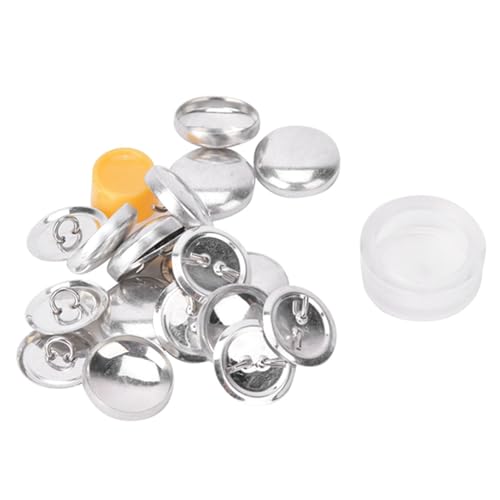 Self Cover -Knöpfe Kit, 20 -mm -Stoffknopfform mit Stoffabdeckung, runde Basis DIY Bastelmittel, handgefertigte Schnalle -Herstellungswerkzeuge für Schmuck, Accessoires, (20 mm) von JKOKPMG