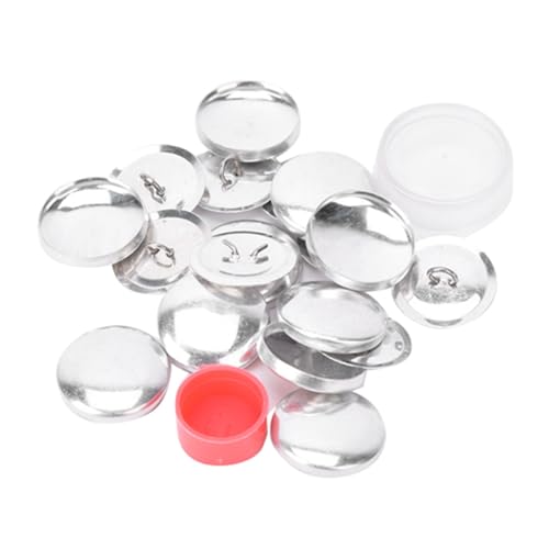 Self Cover -Knöpfe Kit, 20 -mm -Stoffknopfform mit Stoffabdeckung, runde Basis DIY Bastelmittel, handgefertigte Schnalle -Herstellungswerkzeuge für Schmuck, Accessoires, (25mm) von JKOKPMG