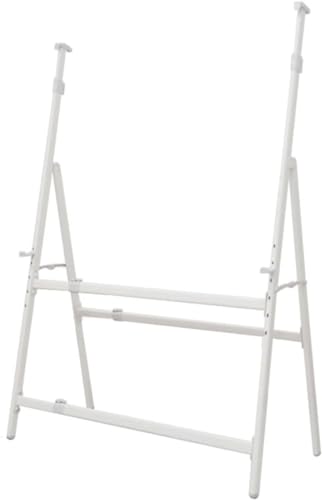 JKSVTF Whiteboard-Staffelei, faltbar, weißer Metallständer, höhenverstellbar, für große, trocken abwischbare Tafel, Kreidetafel, nur Ständer JKSVTF Whiteboard-Staffelei, faltbar, weißer Metallständer, höhenverstellbar, für große, trocken abwischbare Tafel, Kreidetafel, nur Ständer von JKSVTF