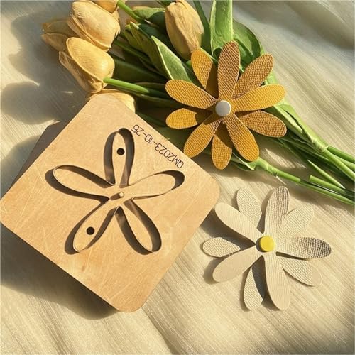 Lederhandwerk-DIY-Werkzeuge, Gänseblümchen-Blumen-Stanzform, handgefertigter dekorativer Blumenschneider aus Leder von JKUHA