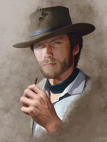 JLANEZI 5D-Diamantgemälde, Clint Eastwood-Film, Bilder von Strasssteinen, Stickerei, Mosaik, Kreuzstich, Heimdekoration, G,50x65cm JLANEZI 5D-Diamantgemälde, Clint Eastwood-Film, Bilder von Strasssteinen, Stickerei, Mosaik, Kreuzstich, Heimdekoration, G,50x65cm von JLANEZI