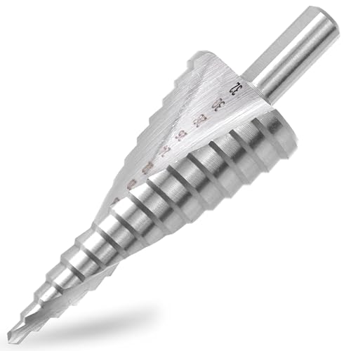 Stufenbohrer Kegelbohrer Metall 4-32mm HSS-Bohrer, konisch, gestuft Spiralnuten Bohrer für Aluminiumblech, Metall und Holz Stufenbohrer Kegelbohrer Metall 4-32mm HSS-Bohrer, konisch, gestuft Spiralnuten Bohrer für Aluminiumblech, Metall und Holz von JLNGTHONG