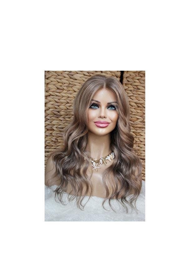 Perücke Remy Echthaar 100% Lace Wig Gewellt Welig Lang Langhaar Blond Mittelblond Aschblond Strawberryblond Sandblond Highlights Strähnchen Perücke Remy Echthaar 100% Lace Wig Gewellt Welig Lang Langhaar Blond Mittelblond Aschblond Strawberryblond Sandblond Highlights Strähnchen von JLWLaceWigPeruecken