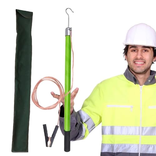 Elektrische Hochspannungs-Sicherheits-Direktentladungsstange, tragbare Erdungsausrüstung aus Epoxidharz mit Kupferdraht, 10 kV, 35 kV, 110 kV, 220 kV(Green,10 kV - 1m/39.4in/3.3ft) von JLXJYS